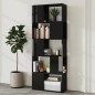 vidaXL Estantería/divisor de espacios negro brillo 60x24x155 cm vidaXL Estantería/divisor de espacios negro brillo 60x24x155 cm