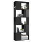 vidaXL Estantería/divisor de espacios negro brillo 60x24x155 cm vidaXL Estantería/divisor de espacios negro brillo 60x24x155 cm