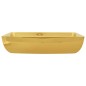 vidaXL Lavabo 71x38x13,5 cm cerámica dorado vidaXL Lavabo 71x38x13,5 cm cerámica dorado