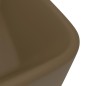 vidaXL Lavabo de lujo de cerámica crema mate 41x30x12 cm