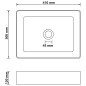 vidaXL Lavabo de lujo de cerámica crema mate 41x30x12 cm