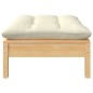 vidaXL Taburete de jardín con cojín crema madera maciza de pino vidaXL Taburete de jardín con cojín crema madera maciza de pino