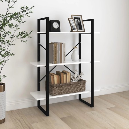 vidaXL Estantería de madera contrachapada blanco 80x30x105 cm