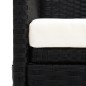 vidaXL Sofá de jardín con dosel negro ratán sintético vidaXL Sofá de jardín con dosel negro ratán sintético