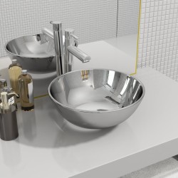 vidaXL Lavabo de cerámica plateado 28x10 cm