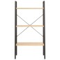 vidaXL Estantería de pie 3 baldas marrón claro y negro 56x35x108 cm vidaXL Estantería de pie 3 baldas marrón claro y negro 56x35x108 cm