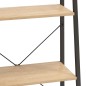vidaXL Estantería de pie 3 baldas marrón claro y negro 56x35x108 cm vidaXL Estantería de pie 3 baldas marrón claro y negro 56x35x108 cm