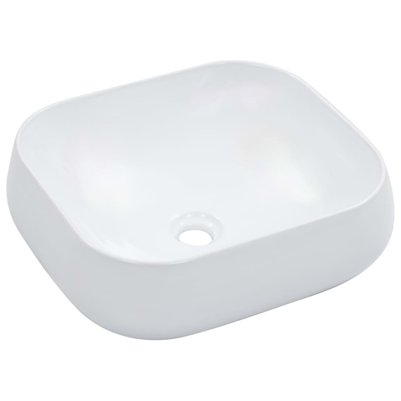 vidaXL Lavabo 44,5x39,5x14,5 cm cerámica blanco vidaXL Lavabo 44,5x39,5x14,5 cm cerámica blanco