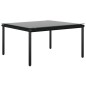 vidaXL Juego de muebles de jardín 6 piezas con cojines PVC negro vidaXL Juego de muebles de jardín 6 piezas con cojines PVC negro
