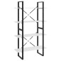 vidaXL Estantería de 4 niveles madera contrachapada blanco 80x30x140cm vidaXL Estantería de 4 niveles madera contrachapada blanco 80x30x140cm