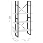 vidaXL Estantería de 4 niveles madera contrachapada blanco 80x30x140cm vidaXL Estantería de 4 niveles madera contrachapada blanco 80x30x140cm