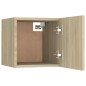 vidaXL Mesita de noche madera de ingeniería roble Sonoma 30,5x30x30 cm vidaXL Mesita de noche madera de ingeniería roble Sonoma 30,5x30x30 cm