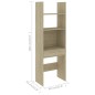 vidaXL Estantería madera contrachapada color roble Sonoma 60x35x180 cm vidaXL Estantería madera contrachapada color roble Sonoma 60x35x180 cm
