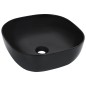 vidaXL Lavabo 42,5x42,5x14,5 cm cerámica negro vidaXL Lavabo 42,5x42,5x14,5 cm cerámica negro