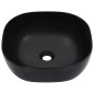 vidaXL Lavabo 42,5x42,5x14,5 cm cerámica negro vidaXL Lavabo 42,5x42,5x14,5 cm cerámica negro