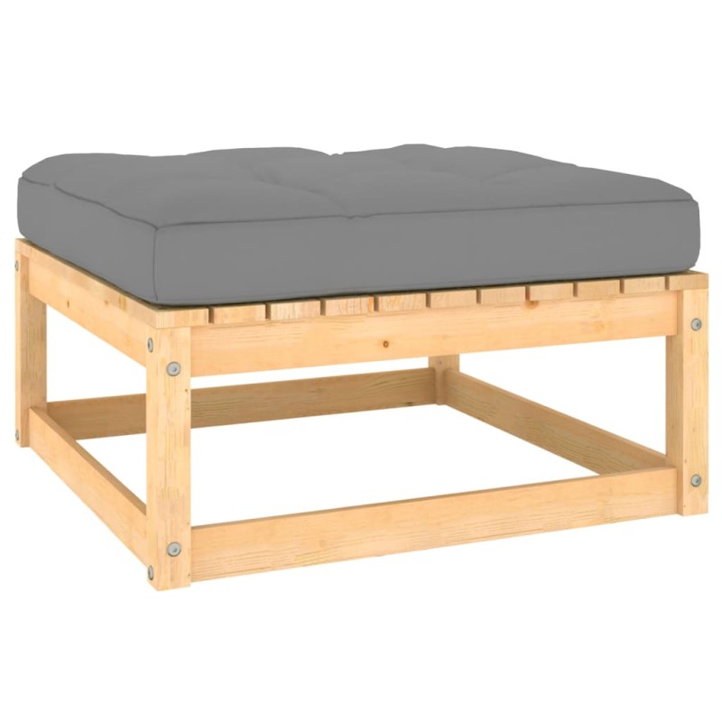 vidaXL Taburetes de jardín con cojines madera maciza de pino vidaXL Taburetes de jardín con cojines madera maciza de pino