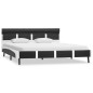 vidaXL Estructura de cama con LED de cuero sintético gris 140x200 cm vidaXL Estructura de cama con LED de cuero sintético gris 140x200 cm