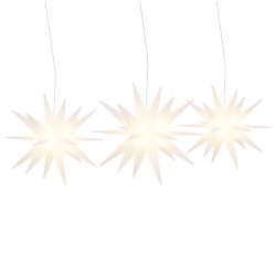 vidaXL Lámparas de Navidad LED plegables 3 unidades blanco