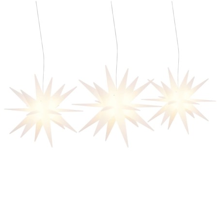 vidaXL Lámparas de Navidad LED plegables 3 unidades blanco