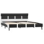 vidaXL Estructura de cama con LED de cuero sintético gris 140x200 cm vidaXL Estructura de cama con LED de cuero sintético gris 140x200 cm