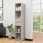vidaXL Estantería madera contrachapada gris hormigón 36x30x171 cm