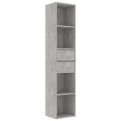 vidaXL Estantería madera contrachapada gris hormigón 36x30x171 cm