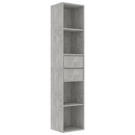 vidaXL Estantería madera contrachapada gris hormigón 36x30x171 cm