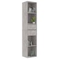 vidaXL Estantería madera contrachapada gris hormigón 36x30x171 cm