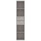 vidaXL Estantería madera contrachapada gris hormigón 36x30x171 cm