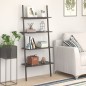 vidaXL Estantería inclinada de 4 baldas negro 64x34x150,5 cm vidaXL Estantería inclinada de 4 baldas negro 64x34x150,5 cm
