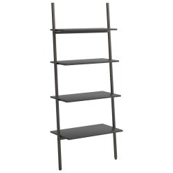 vidaXL Estantería inclinada de 4 baldas negro 64x34x150,5 cm