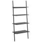vidaXL Estantería inclinada de 4 baldas negro 64x34x150,5 cm vidaXL Estantería inclinada de 4 baldas negro 64x34x150,5 cm