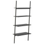 vidaXL Estantería inclinada de 4 baldas negro 64x34x150,5 cm vidaXL Estantería inclinada de 4 baldas negro 64x34x150,5 cm