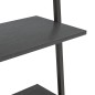 vidaXL Estantería inclinada de 4 baldas negro 64x34x150,5 cm vidaXL Estantería inclinada de 4 baldas negro 64x34x150,5 cm