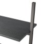 vidaXL Estantería inclinada de 4 baldas negro 64x34x150,5 cm vidaXL Estantería inclinada de 4 baldas negro 64x34x150,5 cm