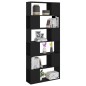 vidaXL Librería separador madera contrachapada negro 80x24x186 cm vidaXL Librería separador madera contrachapada negro 80x24x186 cm