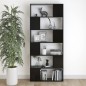 vidaXL Librería separador madera contrachapada negro 80x24x186 cm vidaXL Librería separador madera contrachapada negro 80x24x186 cm