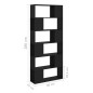 vidaXL Librería separador madera contrachapada negro 80x24x186 cm vidaXL Librería separador madera contrachapada negro 80x24x186 cm