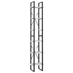 vidaXL Estantería 6 niveles madera contrachapada blanco 40x30x210 cm