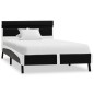 vidaXL Estructura de cama con LED cuero sintético negro 90x200 cm
