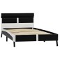 vidaXL Estructura de cama con LED cuero sintético negro 90x200 cm