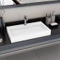 vidaXL Lavabo 80x46x11 cm resina mineral/mármol blanco vidaXL Lavabo 80x46x11 cm resina mineral/mármol blanco