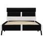 vidaXL Estructura de cama con LED cuero sintético negro 90x200 cm