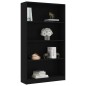 vidaXL Estantería de 4 niveles madera contrachapada negra 80x24x142 cm vidaXL Estantería de 4 niveles madera contrachapada negra 80x24x142 cm