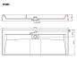 vidaXL Lavabo 120x46x11 cm resina mineral/mármol blanco vidaXL Lavabo 120x46x11 cm resina mineral/mármol blanco