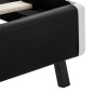 vidaXL Estructura de cama con LED cuero sintético negro 90x200 cm