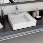 vidaXL Lavabo 50x50x12,3 cm resina mineral/mármol blanco vidaXL Lavabo 50x50x12,3 cm resina mineral/mármol blanco