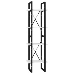 vidaXL Estantería 4 niveles madera contrachapada blanco 40x30x140 cm