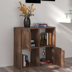 vidaXL Estantería de madera de ingeniería roble ahumado 60x27,5x59,5cm