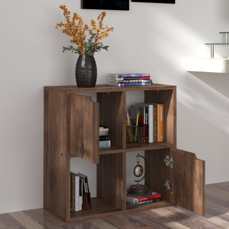 vidaXL Estantería de madera de ingeniería roble ahumado 60x27,5x59,5cm